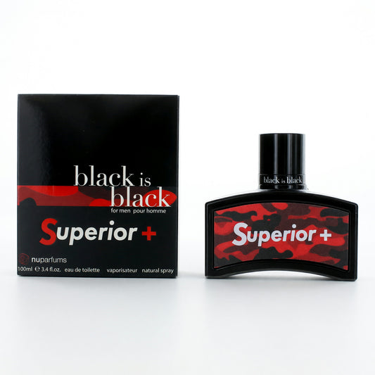 Black is Black Superior by Nu Parfumes, 3.4 oz Eau de Toilette Spray for Men