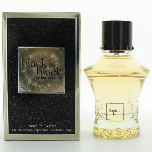 Black is Black for Her by NuParfums, 3.4 oz Eau De Parfum Spray for Women
