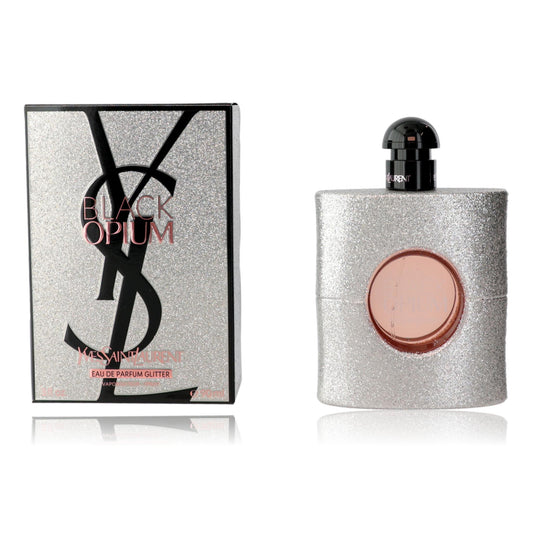 Black Opium Glitter by Yves Saint Laurent, 3 oz Eau De Parfum Spray for Women